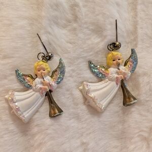 Vintage Statement 60's Resin Angel Earrings